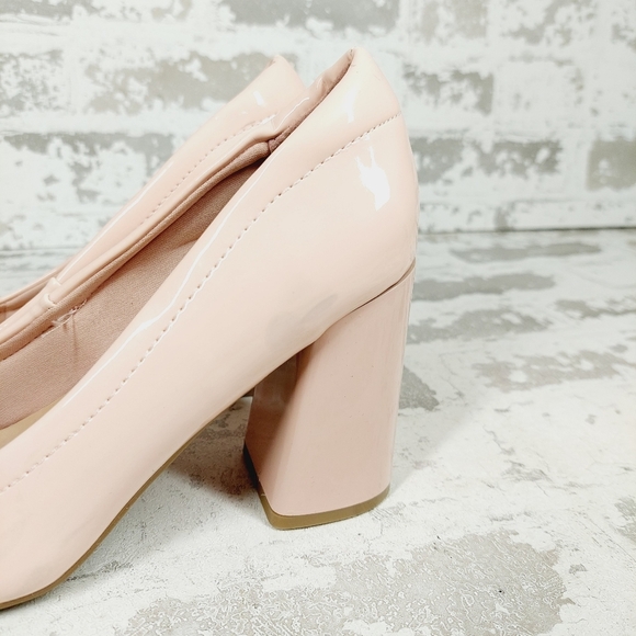 New Anne Klein Grazen Pink Leather Pointed Toe Block Heel Pumps T569 - Picture 4 of 14